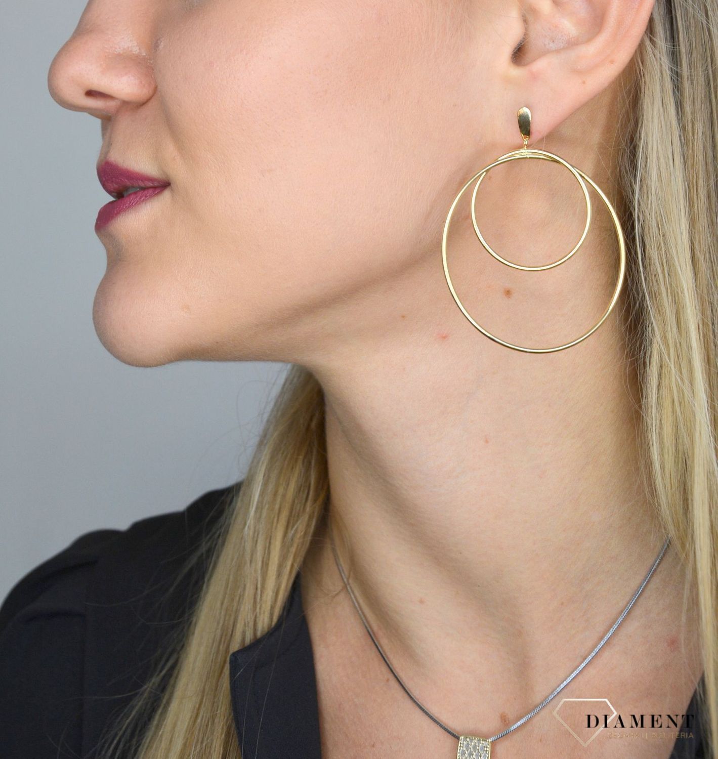 Złote kolczyki koła 585 przeplatane koła DIA-KLC-B0LBRITA-1-3050 OR204623-585.jpg